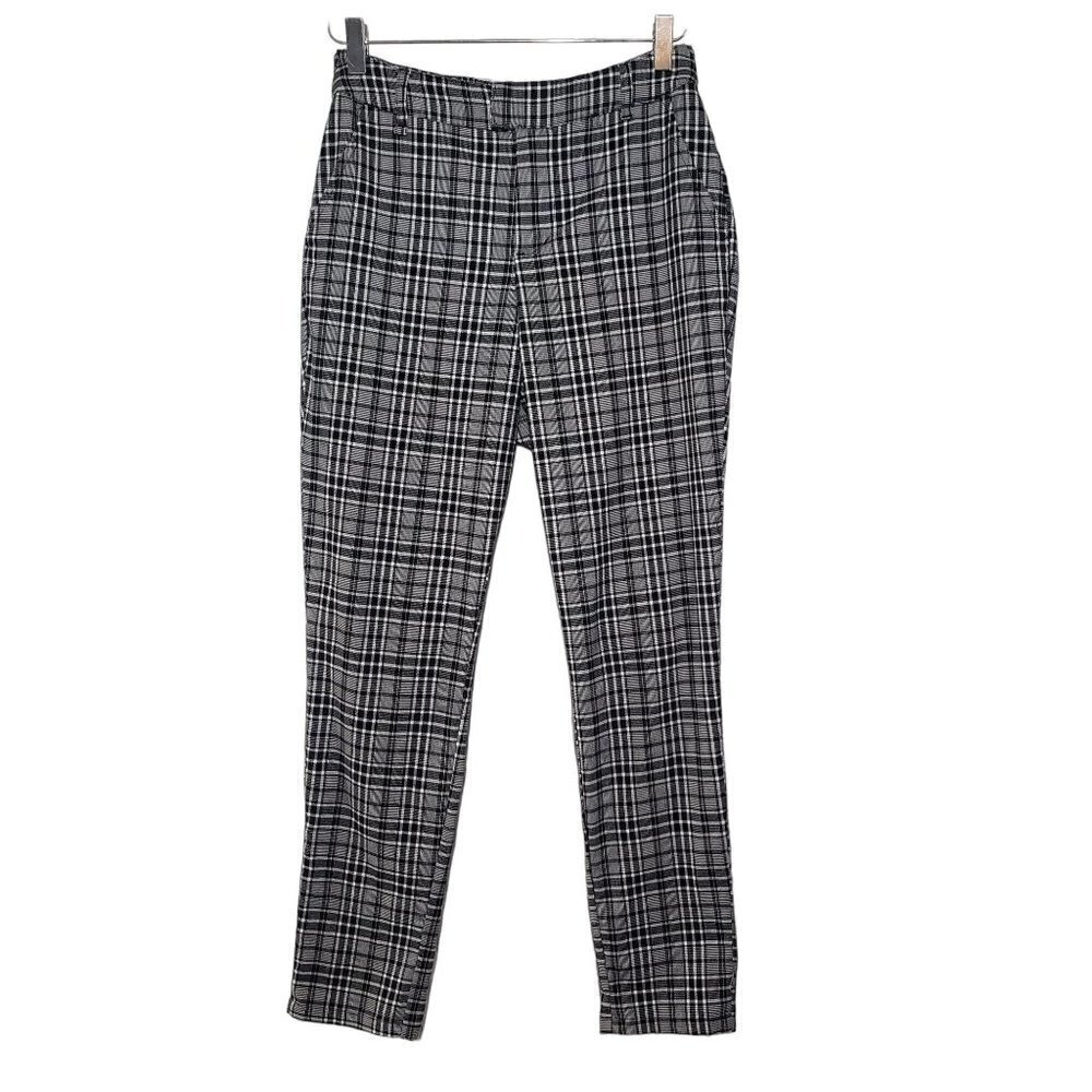 Hot Topic Plaid Pants Black Y2K Emo Punk Goth Stretch Trousers Womens Medium